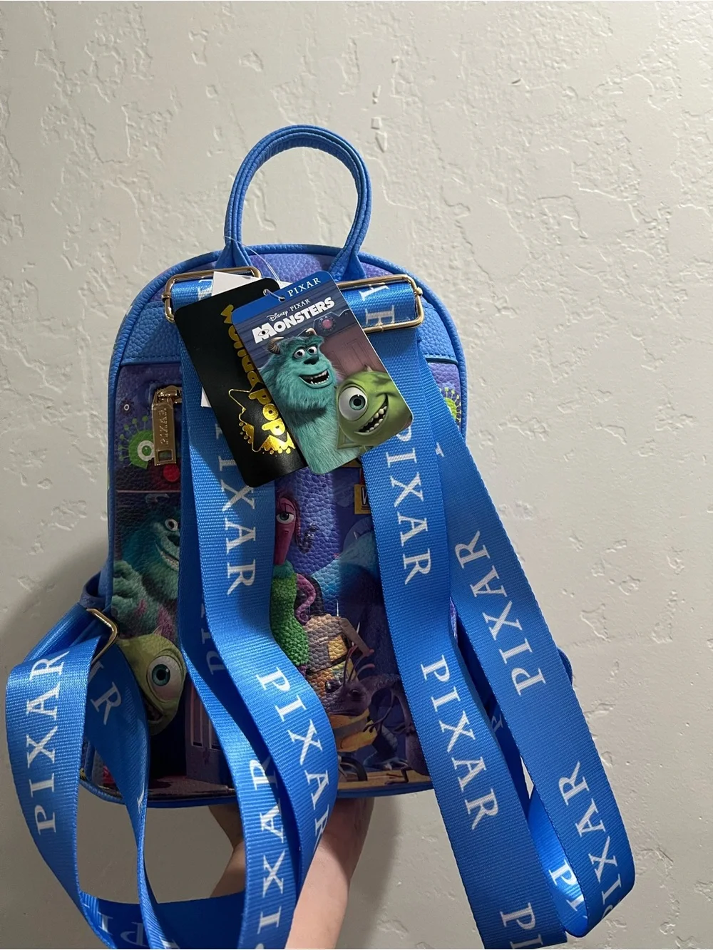 Pixar Monsters Inc Kids Blue Backpack